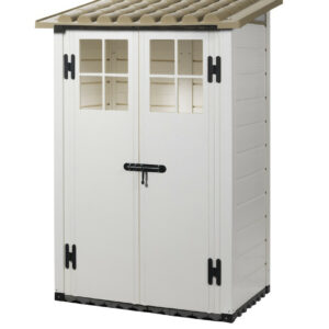 Abri de Jardin EVO 100 - 1,32 m² - Résine et Toit ABS - Avec Plancher