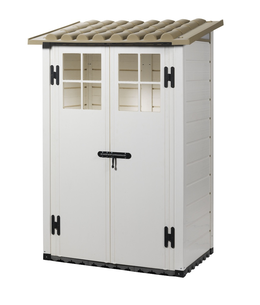 Abri de Jardin EVO 100 - 1,32 m² - Résine et Toit ABS - Avec Plancher