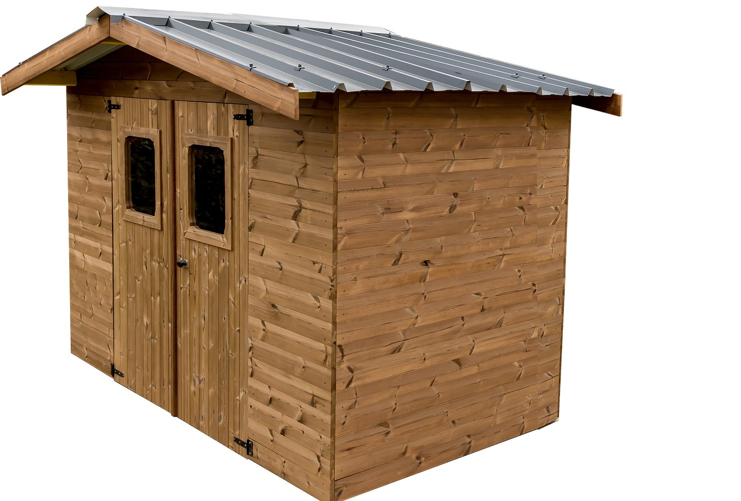 Abri Thermabri Double Pente 7,62 m² - Bois Thermochauffé - Bac Acier - Sans Plancher