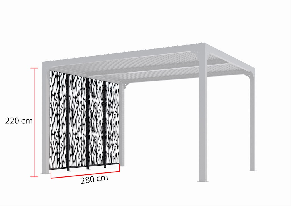 Kit 4 panneaux moucharabieh en acier haute performance - Gris anthracite