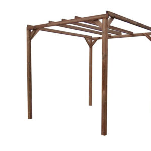Pergola 8,88 m² - Bois Thermochauffé - Toit Plat