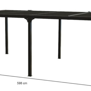 Pergola Bioclimatique Aluminium XXL Gris Anthracite - 21,52 m² - Lames Orientables Manuelles