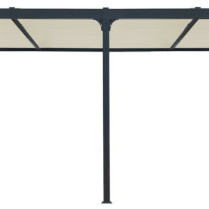 Pergola bioclimatique XXL - toit coloris écru - 21,52 m2 - Alu