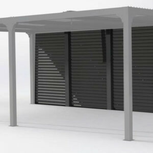 Ventelles latérales mobiles en aluminium pour pergola bioclimatique PER 3630 BI et PER 3660 BI - 3,60 m