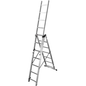 Échelle transformable 3x7 - Hailo HobbyStep - Aluminium - 5,10M