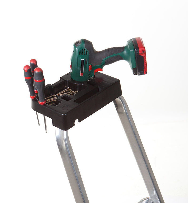 Tablette porte-outils bricolage pour garde corps escabeaux Selekta et Mixalu