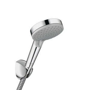 Pommeau de douche 2 jets, flexible et support, HANSGROHE chromé