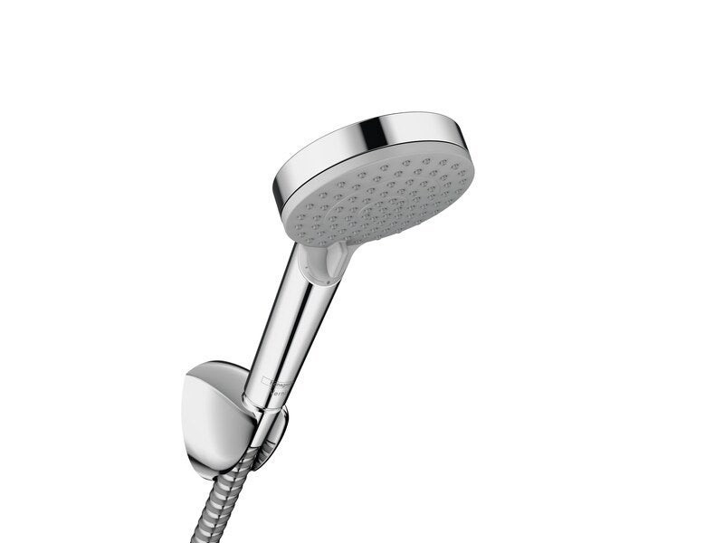 Pommeau de douche 2 jets, flexible et support, HANSGROHE chromé
