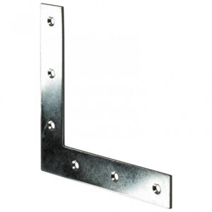 1 équerre d'assemblage plate acier zingué HETTICH, l.120 mm
