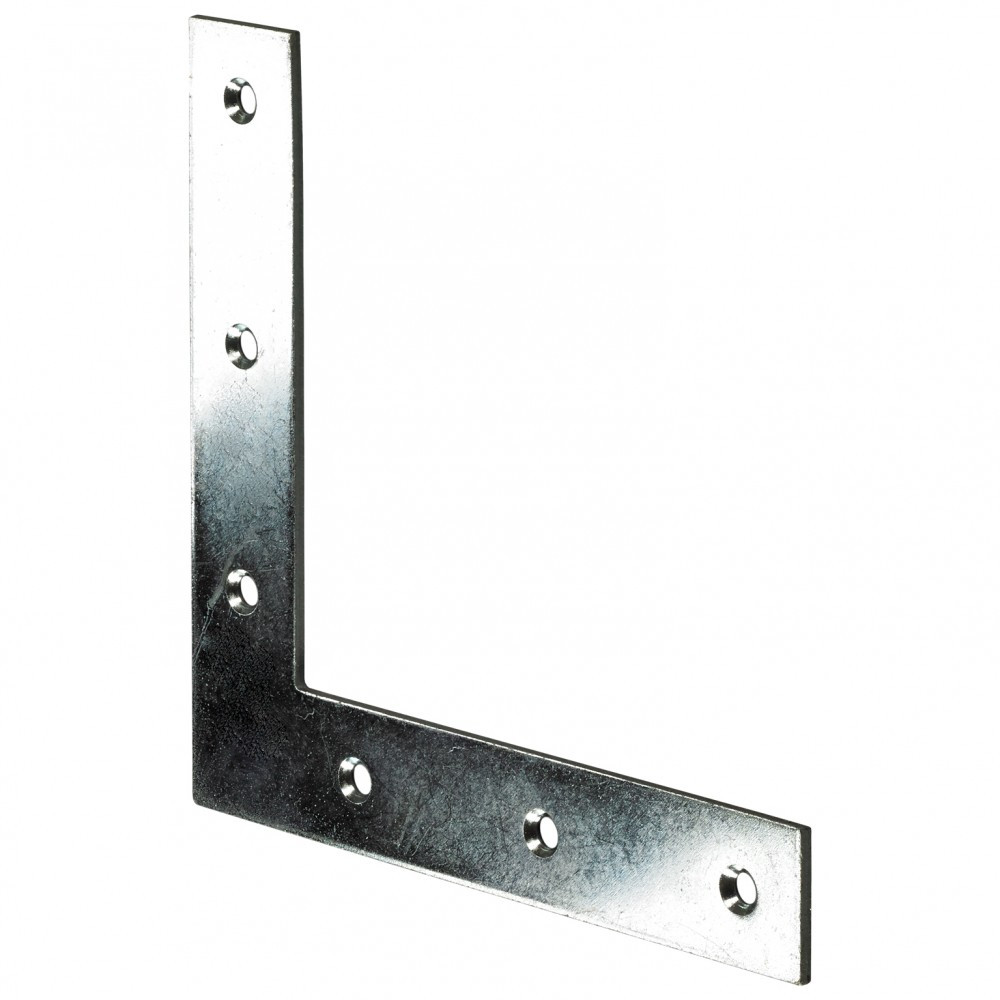 1 équerre d'assemblage plate acier zingué HETTICH, l.120 mm