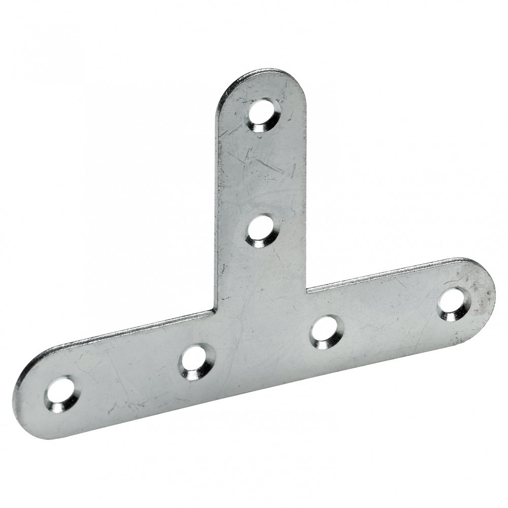 1 équerre t plate acier zingué HETTICH, l.55 mm