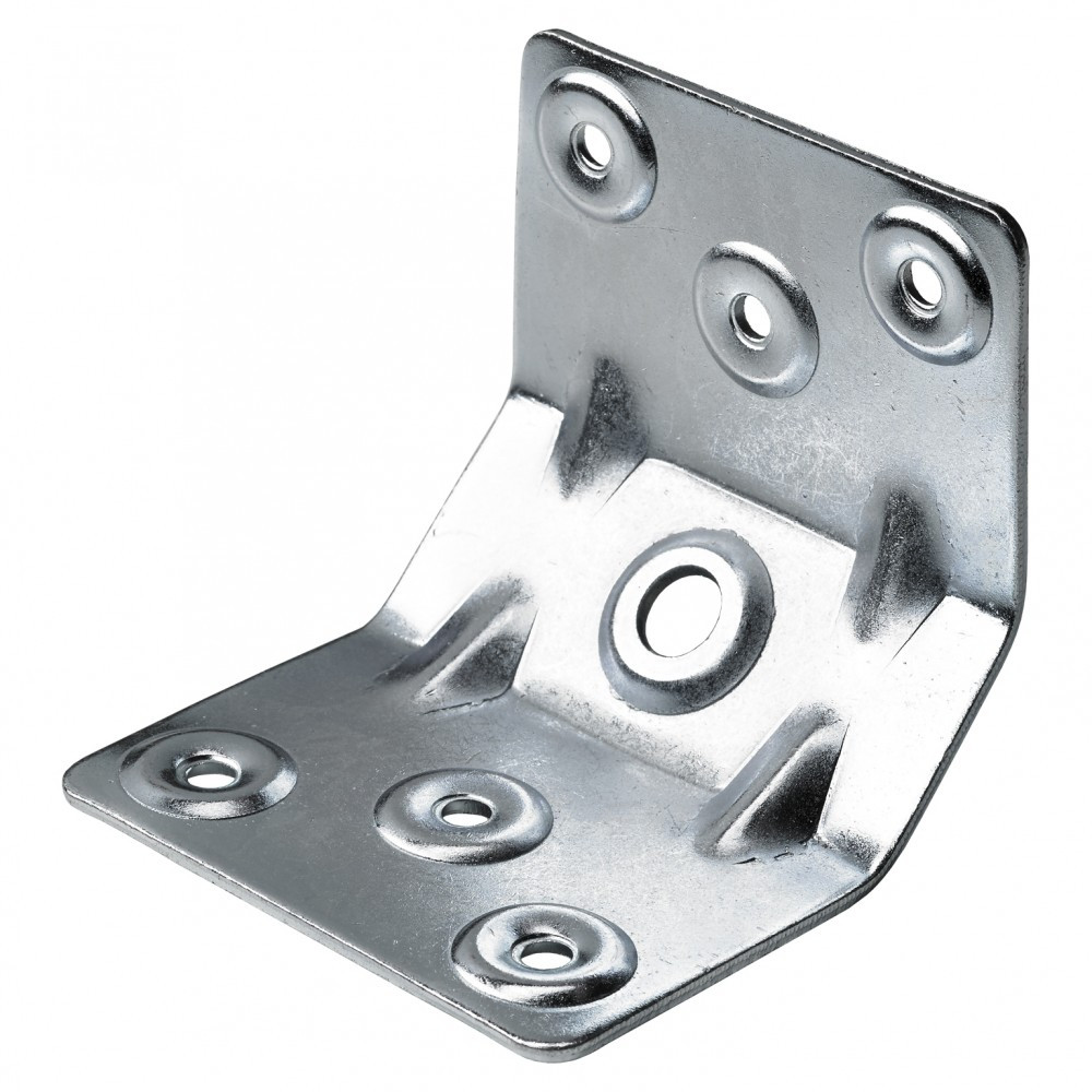 1 renfort d'angle pour table acier zingué HETTICH, l.70 mm