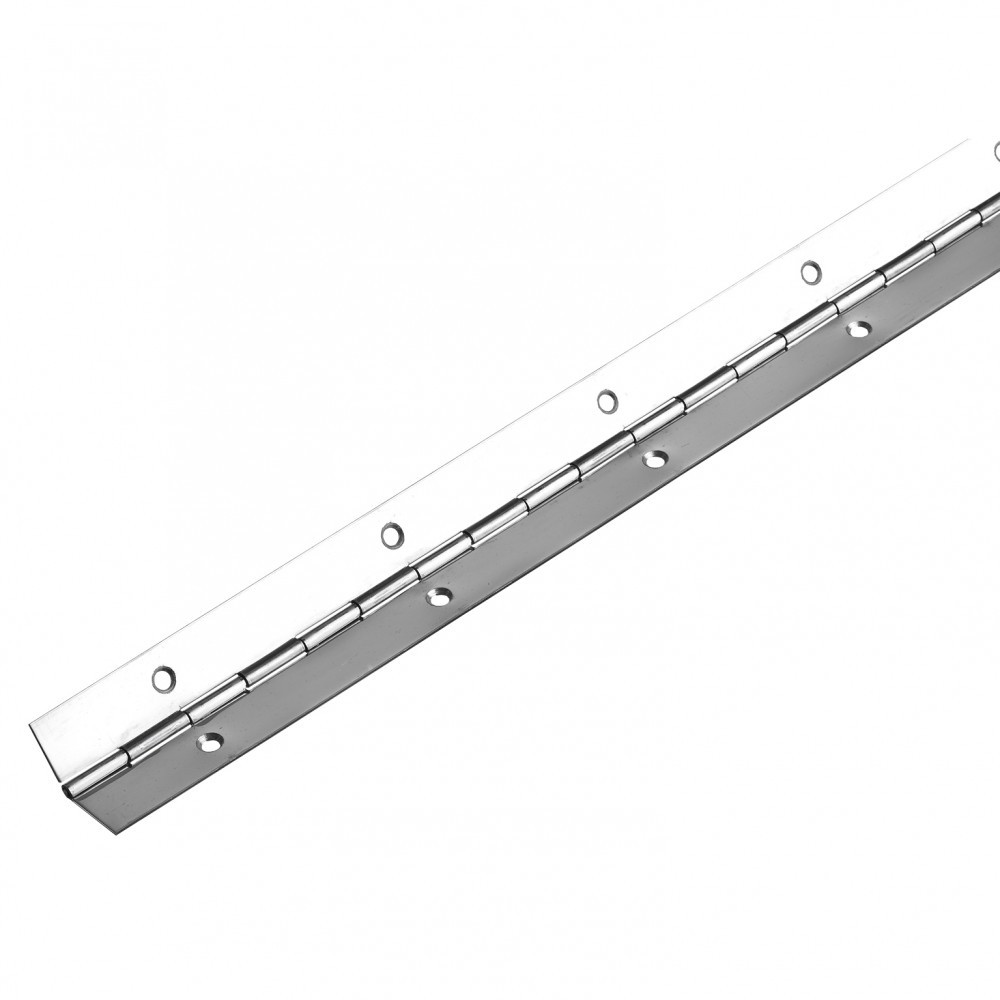 Charnière piano inox pour meuble, L.600 x l.32 mm