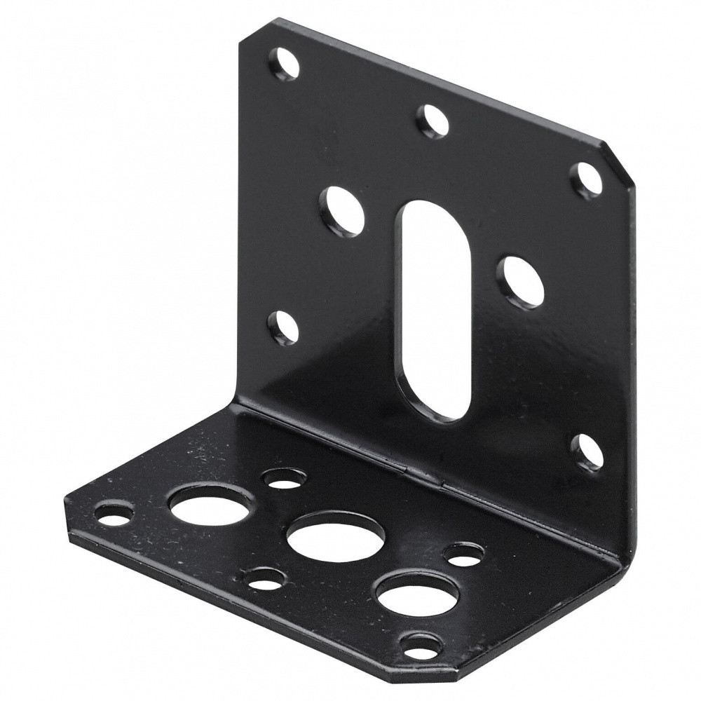 Equerre noir HETTICH, l.38 mm x P.58 cm