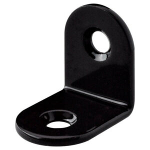 Lot de 10 équerres de chaise acier noir HETTICH, L.10 mm x l.1.5 mm x H.2 cm