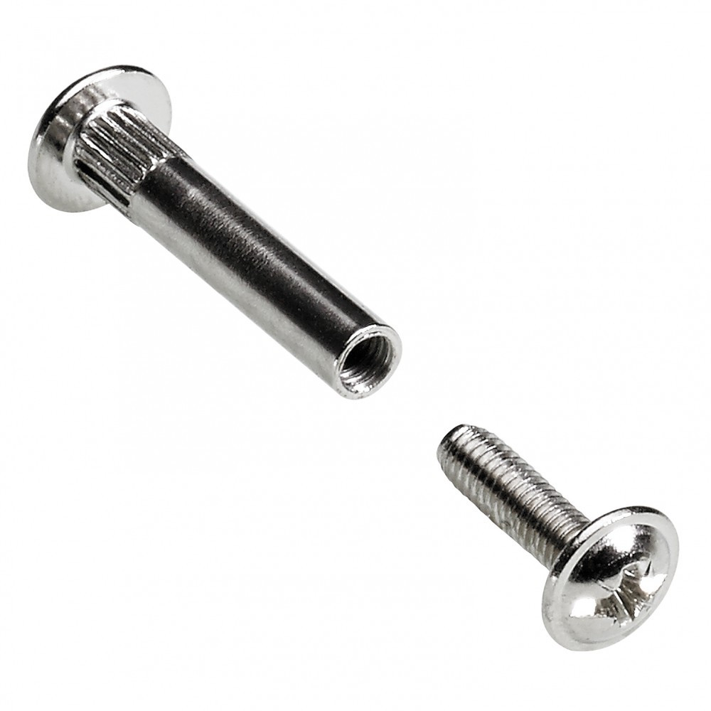 Lot de 10 vis d'assemblage acier nickelé HETTICH, l. 28mm à 38 mm