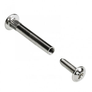 Lot de 10 vis d'assemblage acier nickelé HETTICH, l.40 mm