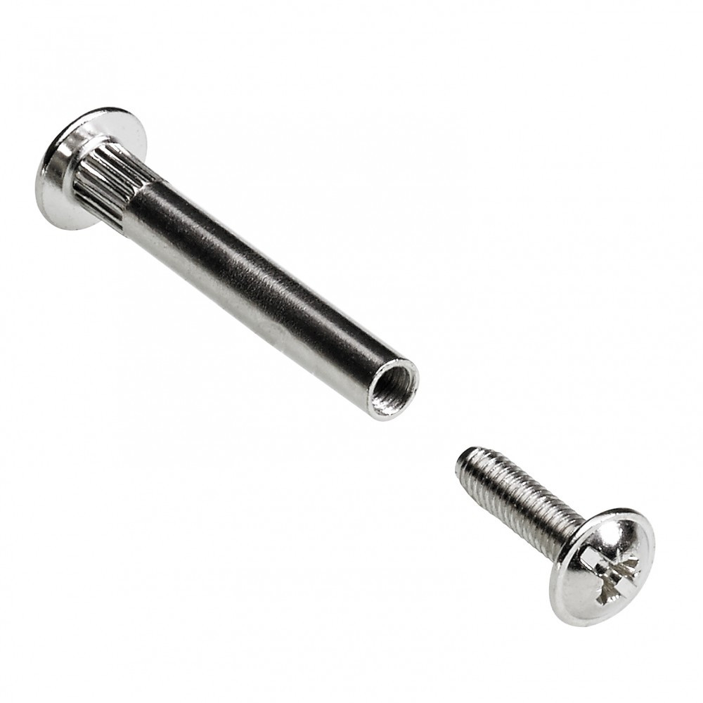 Lot de 10 vis d'assemblage acier nickelé HETTICH, l.40 mm