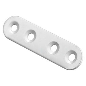 Lot de 12 pattes d'assemblage acier blanc HETTICH L. 60 mm