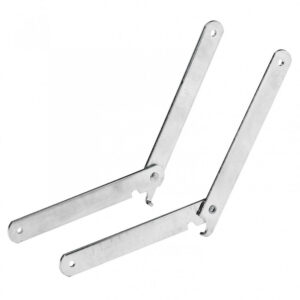 Lot de 2 compas pour tréteau HETTICH, L.200 mm