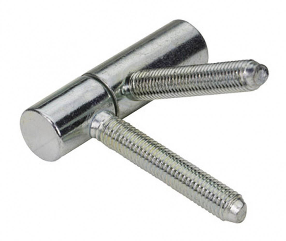 Lot de 2 fiches à visser HETTICH, acier zingué, H.55 x l.15 mm