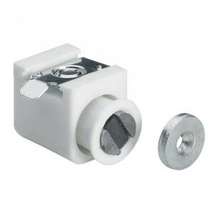 Lot de 2 loqueteaux magnétiques plastique HETTICH, L.27 x l.16 mm