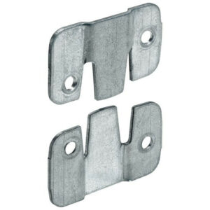 Lot de 2 raccords d'assemblage acier zingue HETTICH, l.45 mm
