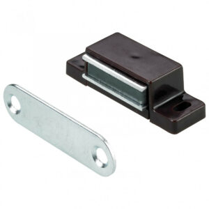Lot de 4 loqueteaux magnétiques plastique HETTICH, L.14.5 x l.45.3 mm