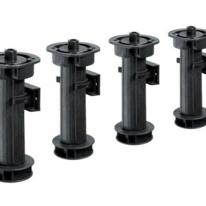 Lot de 4 pieds plastique à visser, H.150 mm