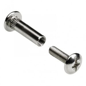 Lot de 4 vis d'assemblage acier nickelé HETTICH, l.42 mm