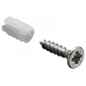 Lot de 40 manchons à expansion plastique brut HETTICH, l.12.5 mm