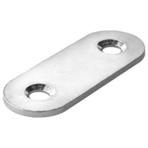 Patte d'assemblage inox mat HETTICH, L. 40 mm x l.15 mm x H.0.2 cm