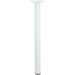 Pied de table basse carré fixe acier époxy blanc, 40 cm