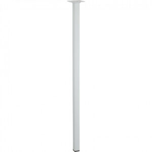Pied de table basse carré fixe acier époxy blanc, 70 cm