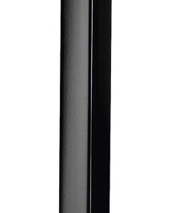 Pied de table basse carré fixe acier époxy noir, 40 cm
