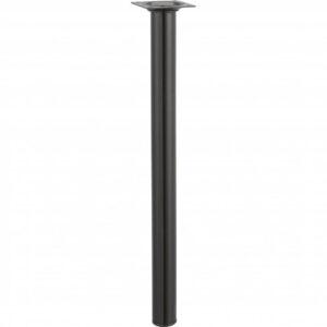 Pied de table basse cylindrique fixe acier époxy noir, 40 cm