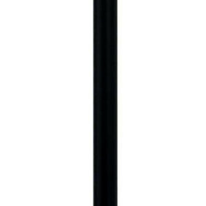 Pied de table basse cylindrique fixe acier époxy noir, 70 cm