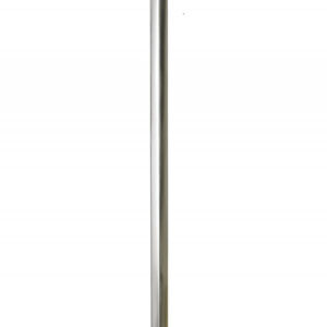 Pied de table carré fixe acier brossé gris, 80 cm