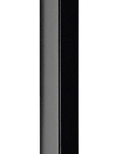 Pied de table carré fixe acier époxy noir, 80 cm