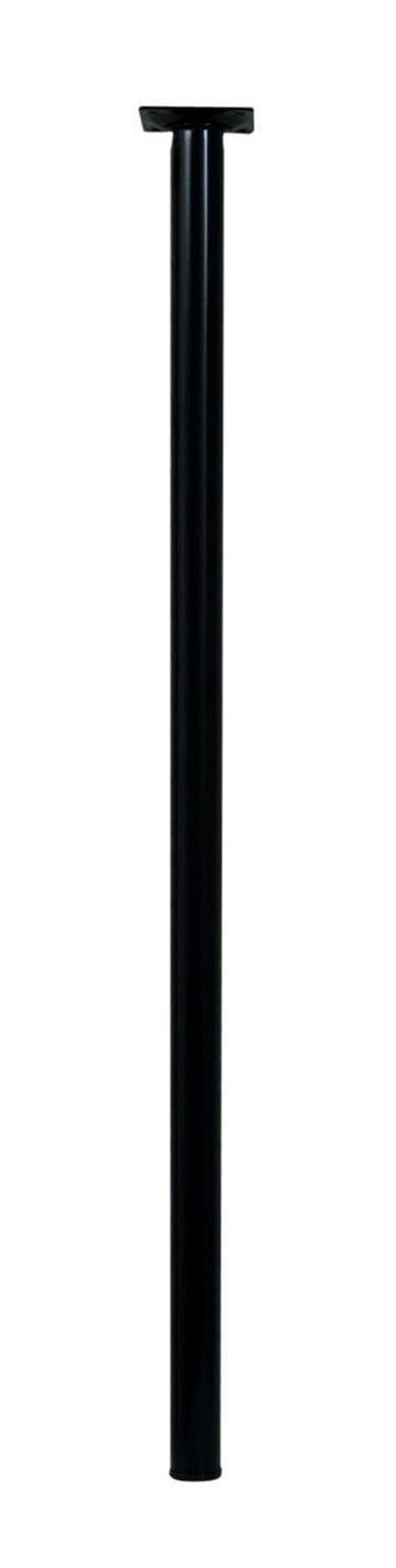 Pied de table cylindrique fixe acier époxy noir, 80 cm