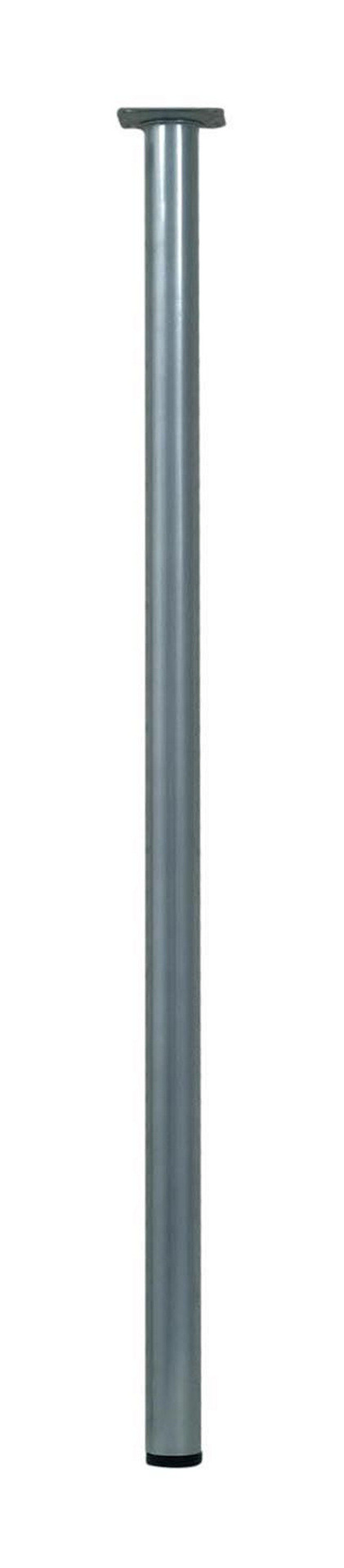 Pied de table cylindrique fixe acier mat gris, 80 cm