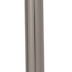 Pied de table cylindrique réglable acier brossé gris, de 70 à 73 cm