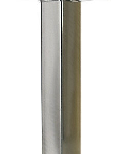 Pied meuble carré HETTICH fixe acier brossé gris