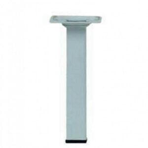 Pied meuble carré HETTICH fixe acier époxy blanc