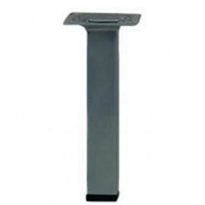 Pied meuble carré HETTICH fixe acier époxy gris
