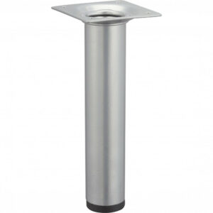 Pied meuble cylindrique HETTICH fixe acier époxy gris