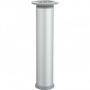 Pied meuble cylindrique HETTICH réglable acier mat gris