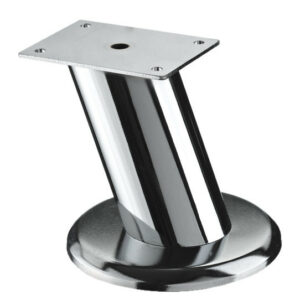 Pied meuble design HETTICH fixe acier chromé gris
