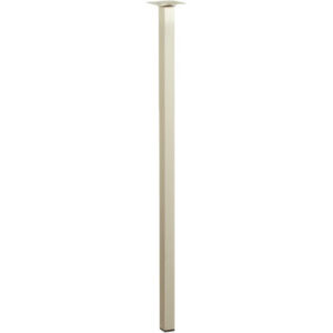 Pied table basse carré fixe, H.70 cm acier brossé gris