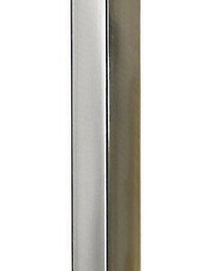 Pied table basse carré HETTICH fixe acier brossé gris